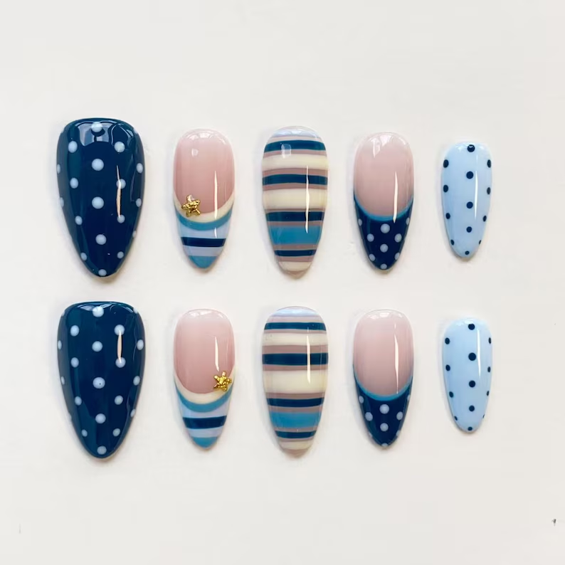 Polka Blue